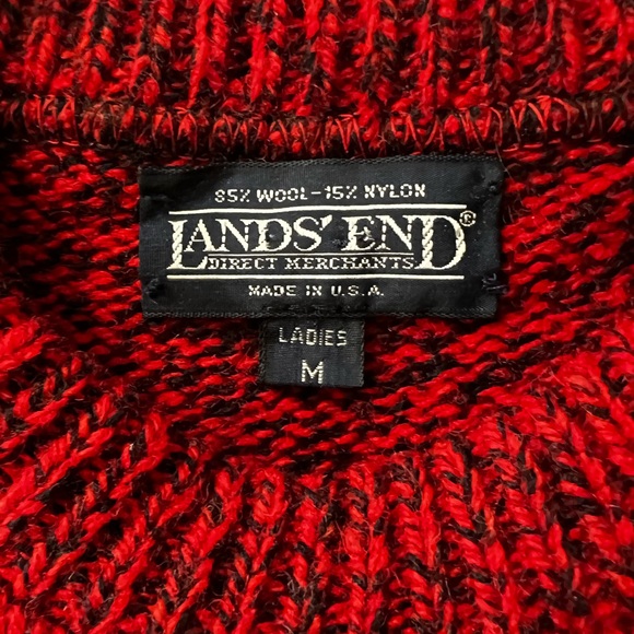 Lands End Size Medium cable knit classic sweater - Picture 3 of 5
